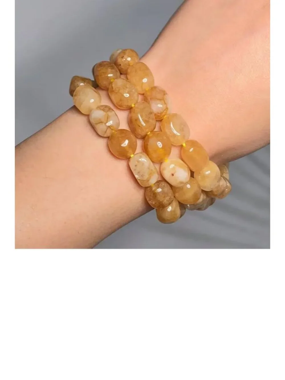 Natural Citrine Oval Loose Spaced Beads  6x8mm  or  9x11mm